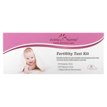 Easy@Home, Fruchtbarkeitstest-Kit, 50 Ovulationstests, 20 Schwangerschaftstests, 1 Basalthermometer, 141-teiliges Set