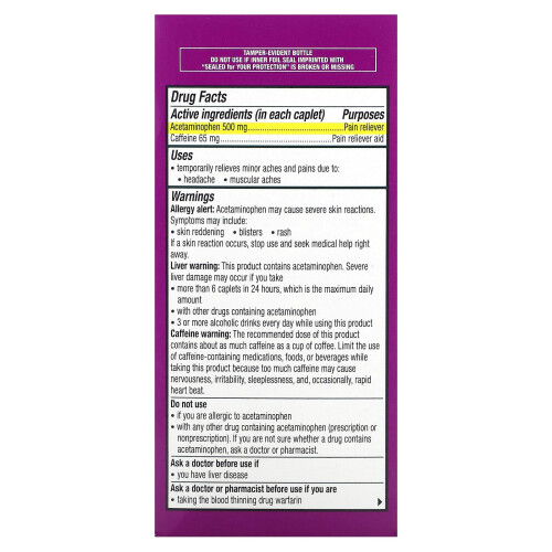 Excedrin, Spannungskopfschmerz, 100 Caplets 2