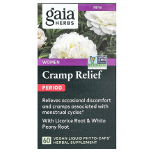 Gaia Herbs, Femmes, Soulagement des Crampes Menstruelles, 60 Phyto-Capsules Liquides Végétaliennes