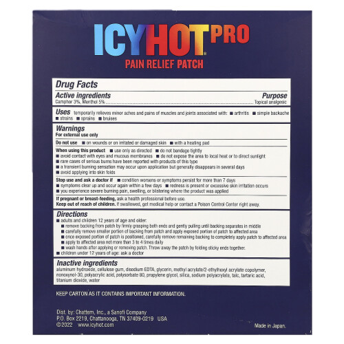 Icy Hot, Patch Pro Soulagement de la Douleur, 5 Patchs 1