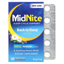 MidNite, Schlafzyklus-Unterstützung, Niedrige Dosis, Kirsche, 1,5 mg, 30 Schnellschmelztabletten