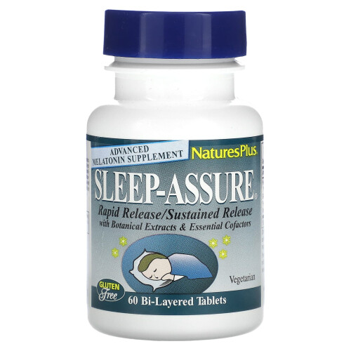 NaturesPlus, Schlaf-Sicher, 60 Zweischicht-Tabletten