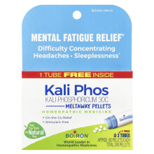 Boiron, Kali Phosphoricum, Soulagement de la Fatigue Mentale, Pellets Fondants, 30C, 3 tubes, environ 80 pellets chacun