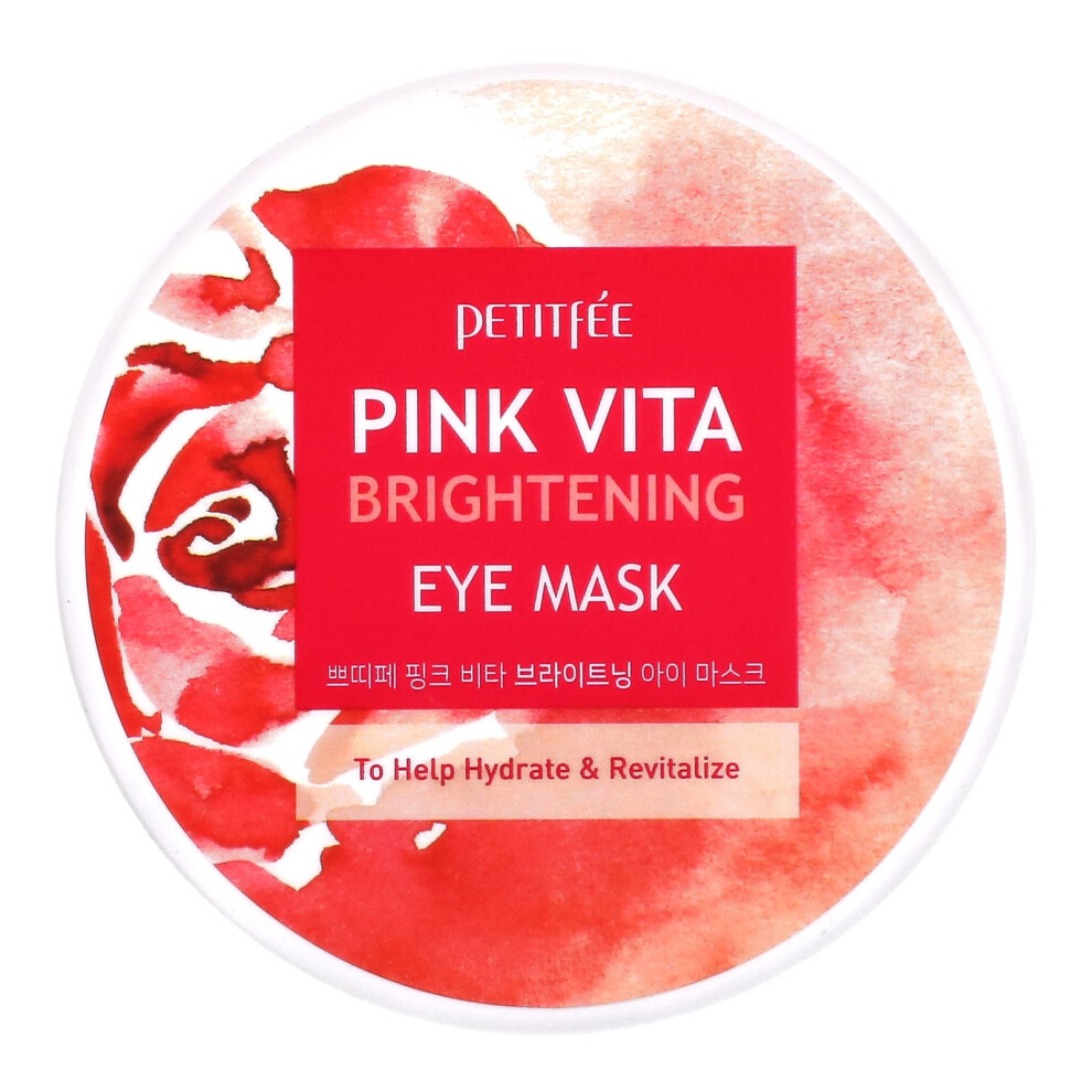 Petitfee Pink Vita Brightening Eye Mask, 60 Pieces, 70 G