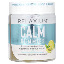 Relaxium, Calm Gummies mit Probiotika + Präbiotika, Lecker Zitrone, 60 Gummis