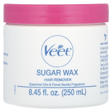 Veet, Sugar Wax Hair Remover, Essential Oils & Floral Vanilla, 14 Pieces