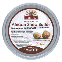 Okay Pure Naturals, Afrikanische Sheabutter Für Haut & Haare, Weiß Glatt, 7,5 oz (212 g)