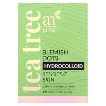 artnaturals, Luxe, Hydrokolloid-Pickelpflaster, Teebaum, Für empfindliche Haut, 144 Pflaster