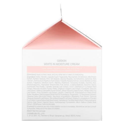 G9skin, Crème Hydratante Blanche, Éclat, 100 g 1