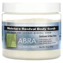 Abra Therapeutics, Gommage Corporel Revitalisant Hydratant, Tournesol et Pétales de Rose, 10 oz (283 g)