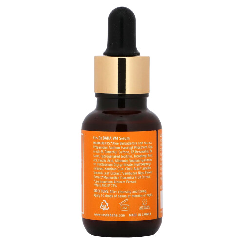Cos De BAHA, VM, Vitamin C MSM Serum, 1 fl oz (30 ml) 1