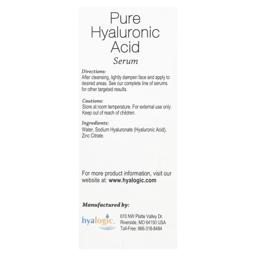 Hyalogic, Reines Hyaluronsäure-Serum, 1 fl oz (30 ml) 1