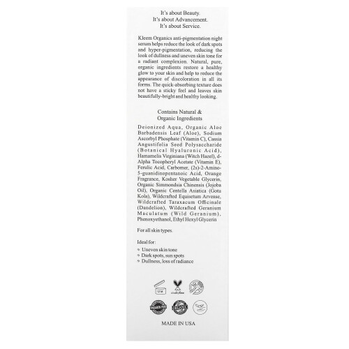 Kleem Organics, Συσκευασία Νύχτας για Στίγματα, 1 fl oz (30 ml) 2