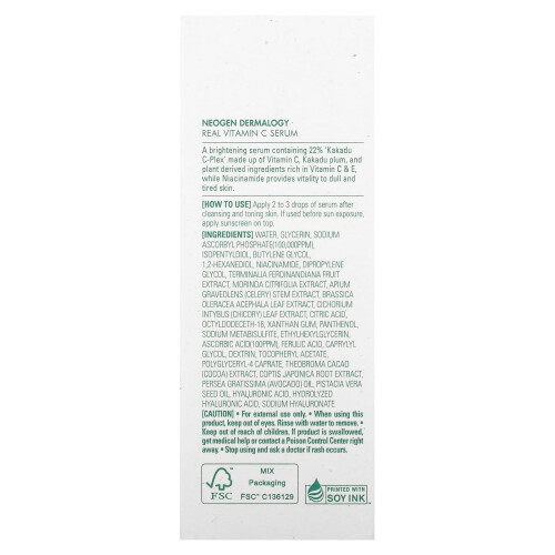 Neogen, Real Vitamine C Serum, 1,12 oz (32 g) 1