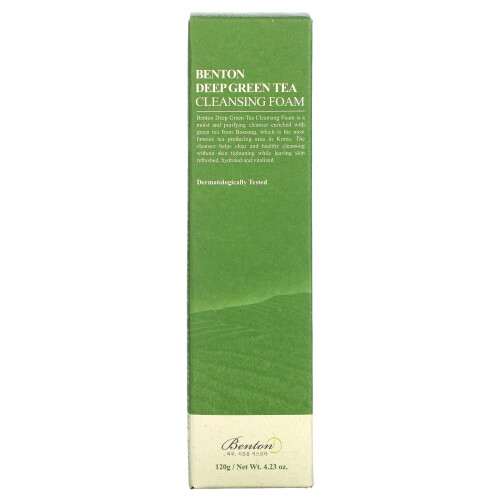 Benton, Deep Green Tea Cleansing Foam, 4.23 oz (120 g) 1