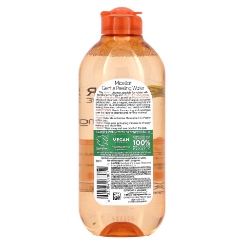 Garnier Garnier, SkinActive, Eau Micellaire Douce Exfoliante, 13,5 fl oz (400 ml) 1