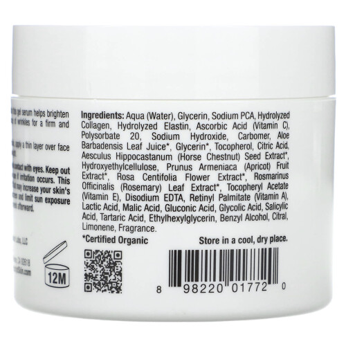 PrescriptSkin, Sérum Liftant Vitamine C, Sérum Gel Éclaircissant Renforcé, 1.55 oz (44 g) 1