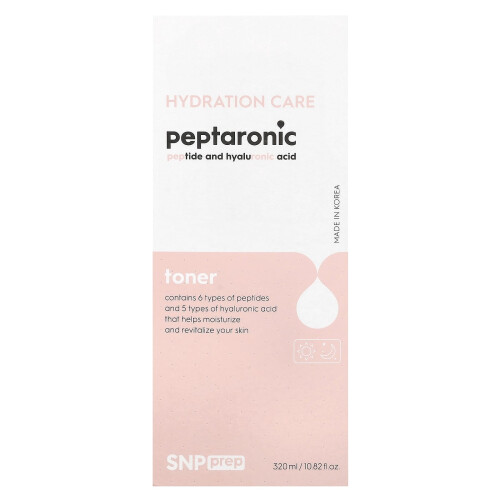 SNP, Prep Peptaronic, Peptide e Acido Ialuronico, Toner, 10.82 fl oz (320 ml) 1