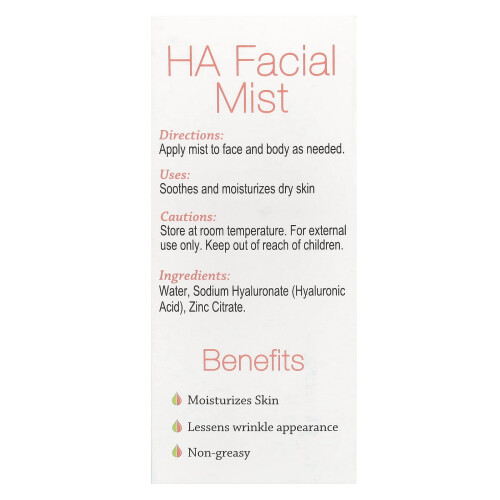 Hyalogic, HA Gesichtsspray, Duftstofffrei, 2 fl oz (59 ml) 2