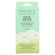 Pacifica, Kale Detox Porenstreifen, 6 Einzelne Einweg-Naturfaserstreifen