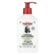 Thayers Mjölkansiktsrengöring med Snösvamp, Hyaluronsyra - Skonsam, Återfuktande, Rekommenderad av Dermatologer