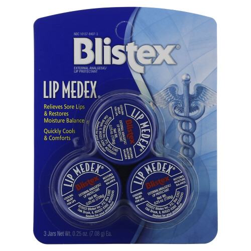 Blistex Blistex, Lip Medex, 3 Jars 0.25 oz (7.08 g) Each 1