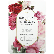 Koelf, Maschera per Mani a Rosa Petalo Satin, 1 Paire, 16 g