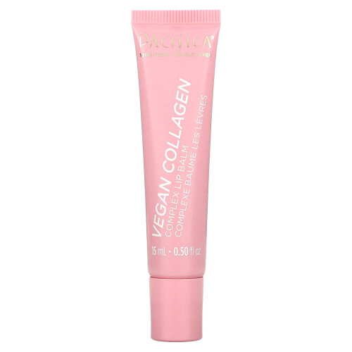 Pacifica Pacifica, Collagène Végétalien, Baume à Lèvres Complexe, Vanille Cupcake Rose Nacré, 0,5 fl oz (15 ml)
