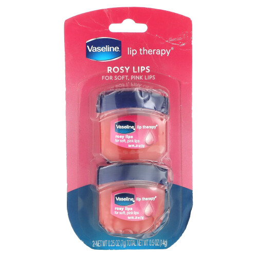 Vaseline Vaseline, Lip Therapy, Rosy Lips, 2 Packs, 0.25 oz (7 g) Each 1