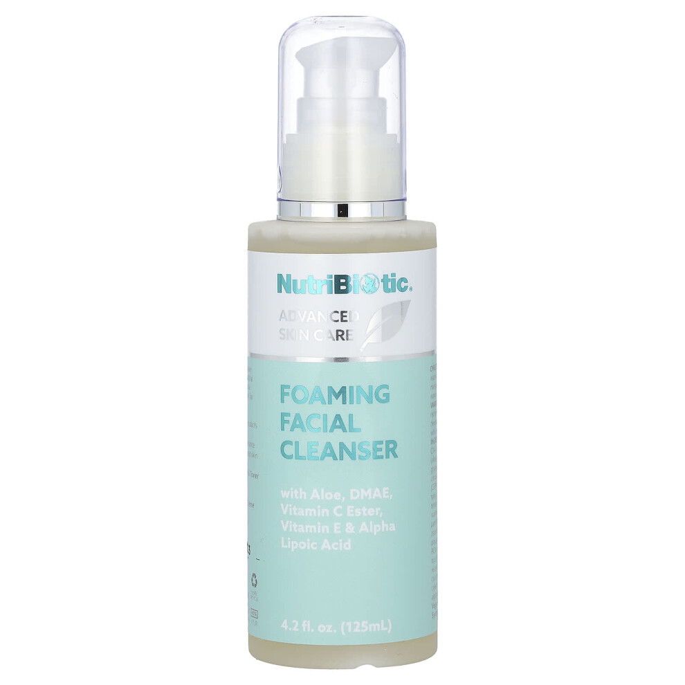 Nutribiotic , Advanced Skin Care, Foaming Facial Cleanser, 4.2 Fl Oz (125 Ml)