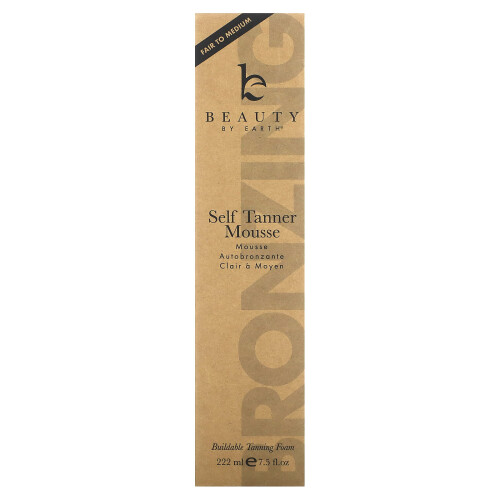 beauty by earth Beauty By Earth, Selbstbräuner Mousse, Hell bis Mittel, 7,5 fl oz (222 ml) 1