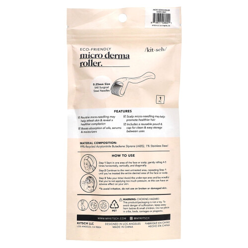 Kitsch, Micro Derma Roller, Warmgrau, 1 Packung 1