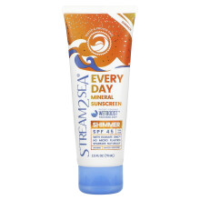 Stream2Sea, Täglicher Mineralischer Sonnenschutz, Schimmer, SPF 45, 2,5 fl oz (75 ml)