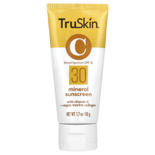 TruSkin, Mineralische Sonnencreme mit Vitamin C + Veganes Marine-Kollagen, LSF 30, 1,7 Unzen (50 g)