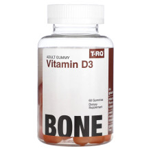 T-RQ, Erwachsenen-Gummis, Vitamin D3, Pfirsich, Mango, Erdbeere, 60 Gummis