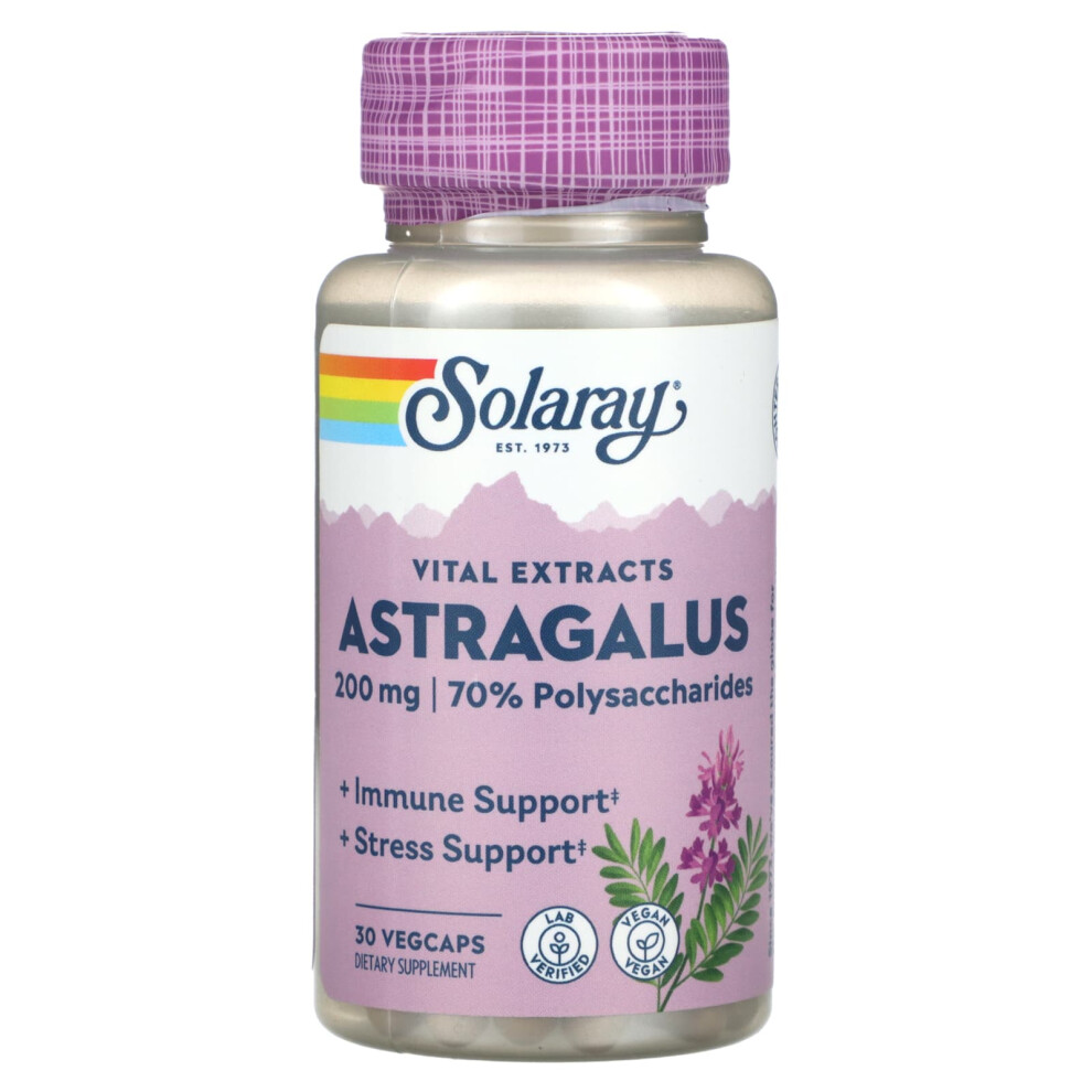 Solaray , Vital Extracts, Astragalus, 200 Mg 30 Vegcaps