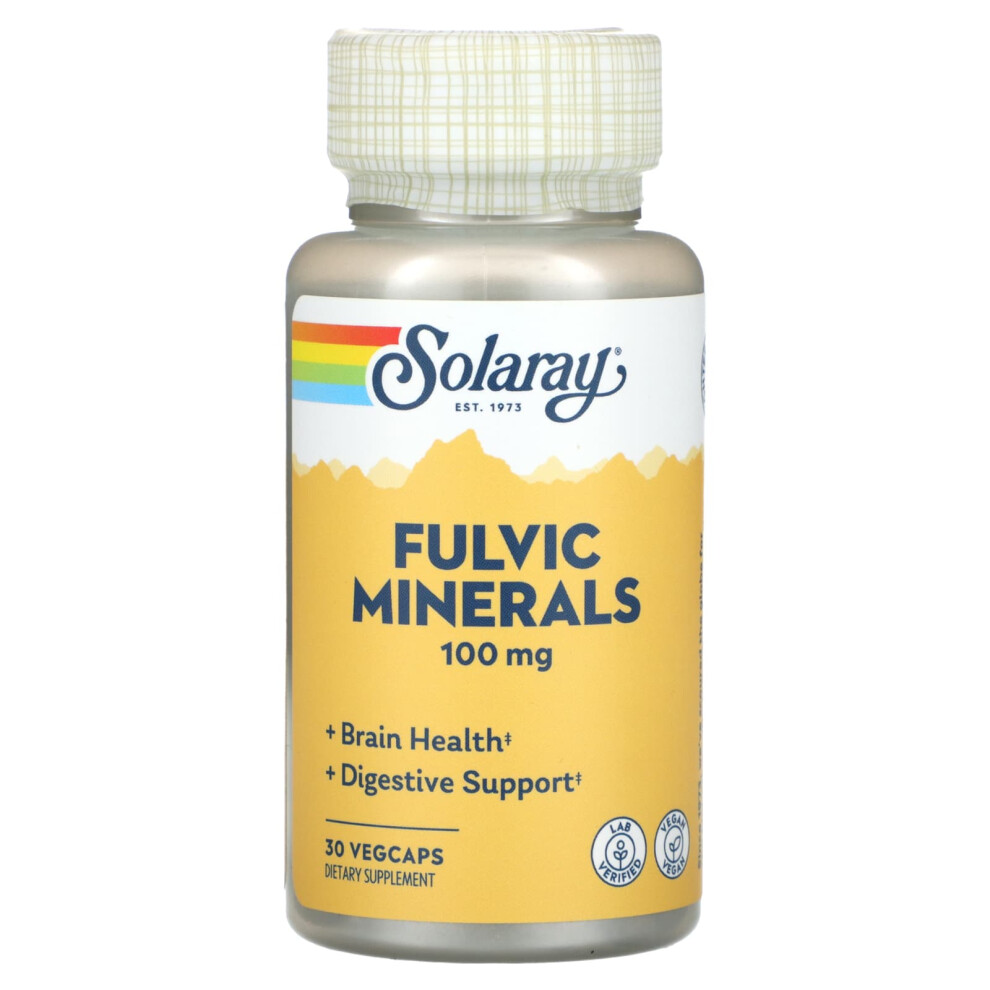 Solaray , Fulvic Minerals, 100 Mg, 30 Vegcaps