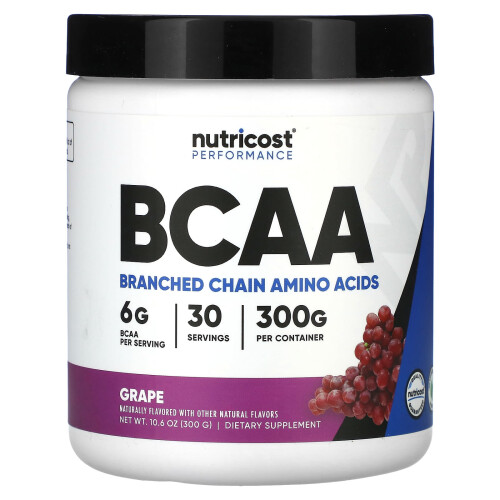 Nutricost, Performance, BCAA, Traube, 10,6 Unzen (300 g)