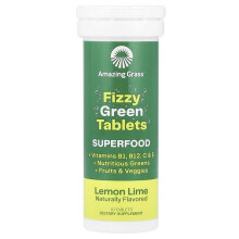 Fizzy Green Tabletten, Superfood, Zitrone-Limette