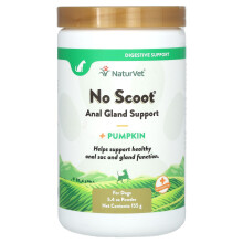 NaturVet, No Scoot, Analdrüsen-Unterstützung + Kürbis, Für Hunde, 5,4 Unzen (155 g)