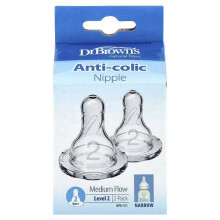 Natural Flow, Tétines Anti-Coliques, 3 Mois et +, Débit Moyen