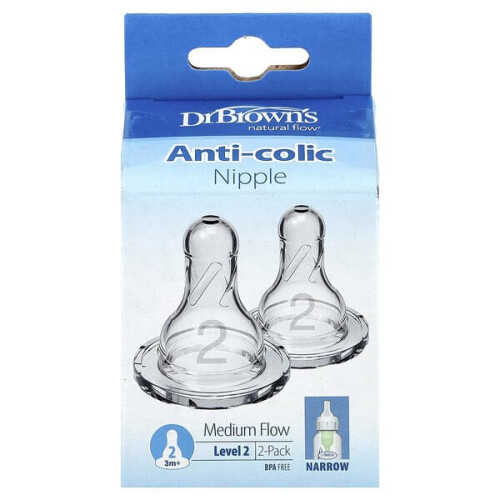 Natural Flow, Anti-Kolik-Sauger, 3 Monate +, Mittlerer Fluss