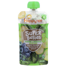 Happy Tot, Super Bellies, For 2+ Years, Organic Bananas, Blueberries & Spinach
