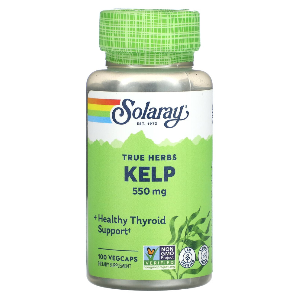 Solaray , True Herbs, Kelp, 550 Mg, 100 Vegcaps
