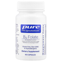 Pure Encapsulations B12 Folato - Suplemento Energético para Nervios y Metabolismo - 60