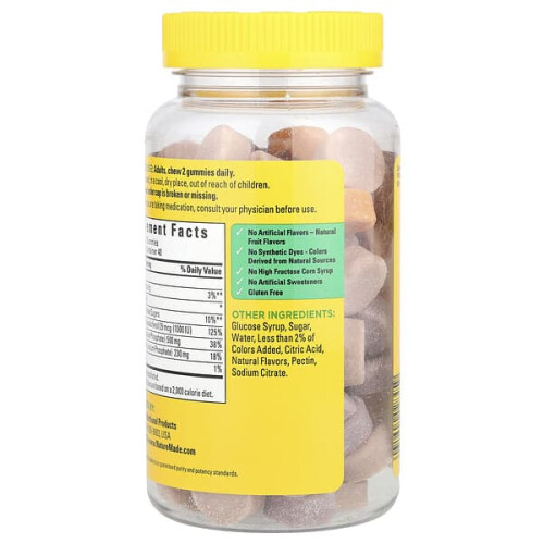 Nature Made Calcium mit Vitamin D3 Gummis, Kirsche, Orange & Erdbeere 2