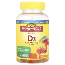 Vitamin D3 Gummis, Erdbeere, Pfirsich & Mango