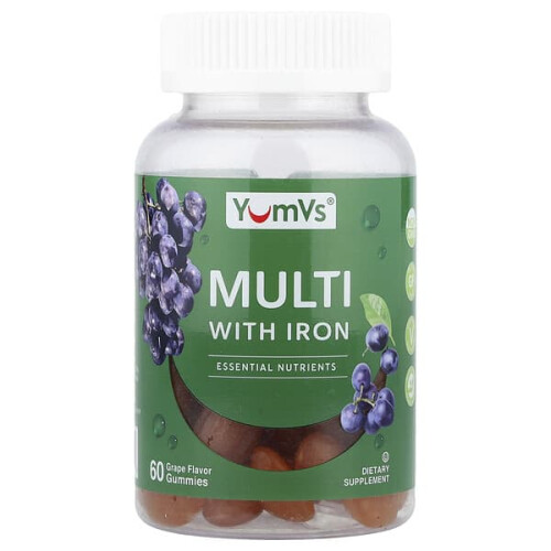 Multivitamines avec Fer en Gommes, Raisin
