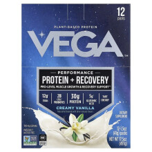 Pflanzliches Protein, Performance-Protein + Erholung, Cremige Vanille