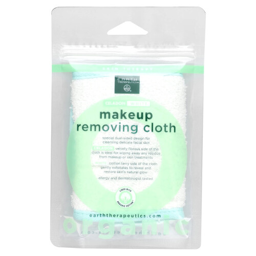 Earth Therapeutics, Make-up-Entfernungstuch, Weiß, 1 Tuch